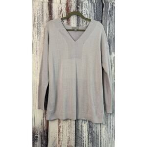 Barefoot Dreams Cozychic Ultra Lite Lavender Long Sleeve Sweater size Large